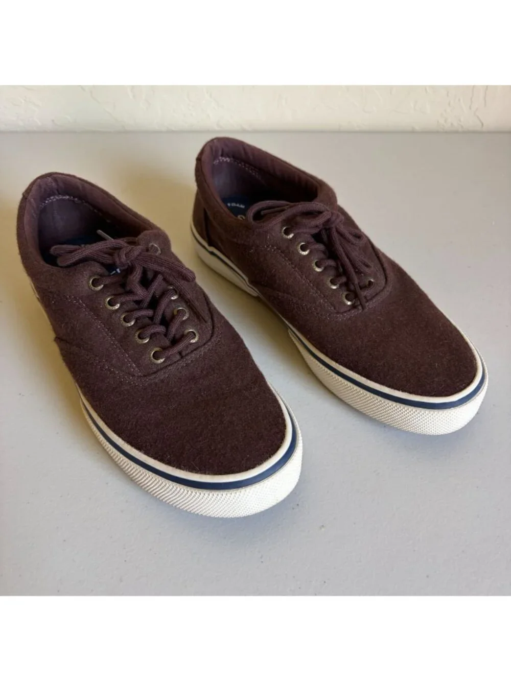 Sperry STS19868 Halyard CVO Sneaker in Brown Wool Canvas Men's US8